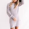 Chic Outlook Chenille Sweater Dress In Grey Image - 1