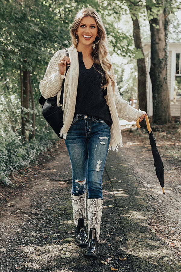 East Coast Road Trip Frayed Sweater