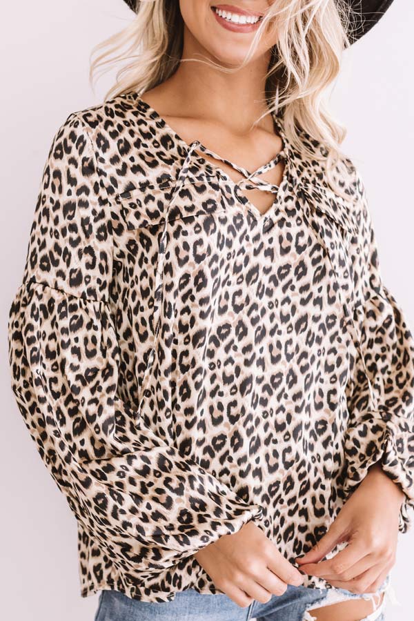 Sips In Sonoma Leopard Shift Top Image - 2