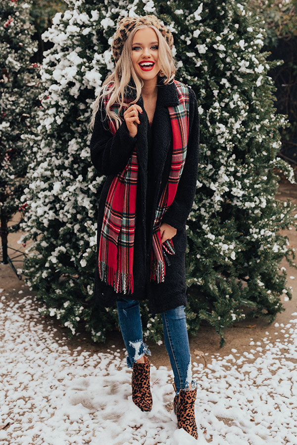 Front Page Worthy Sherpa Coat In Black