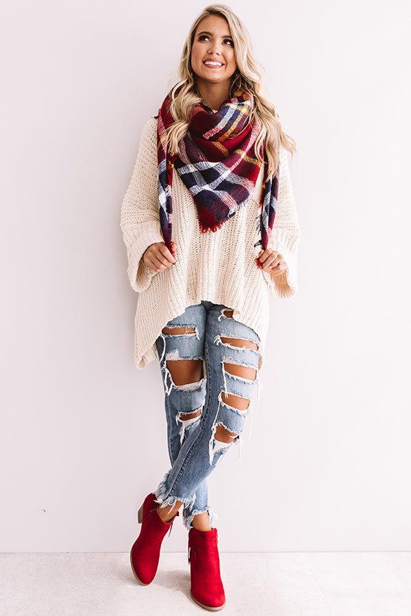 Haute Chocolate Sippin' Knit Sweater In Cream Image - 1