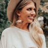 Prosecco On Park Ave Fan Earrings Image - 1