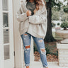 Chai Latte Cuddles Knit Cardigan In Grey Image - 1