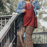 Flair For Fashion Leopard Pants Curves Image - 1