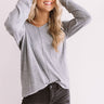 Wine And Kisses Shift Sweater In Light Slate Image - 1