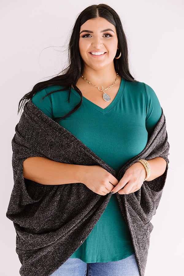 Cue The Cuddles Knit Cardigan In Black Curves Image - 2