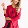 Kisses By Midnight Shift Tunic In Crimson Image - 1