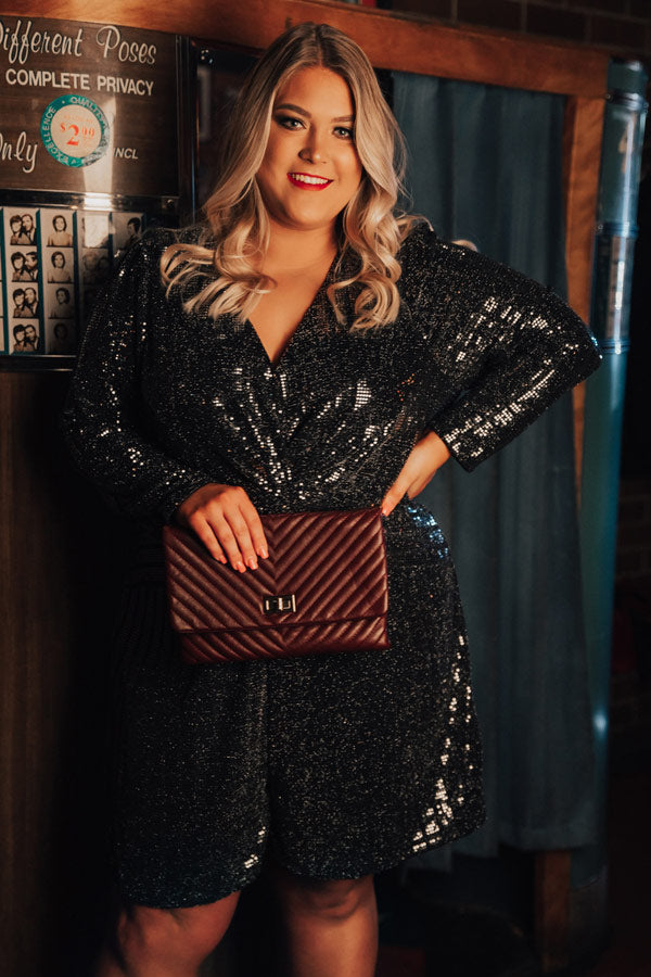 Party Up The Street Sequin Romper  Curves Image - 2