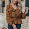 London Lady Leopard Ruffle Top Image - 1