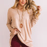 Wine And Kisses Shift Sweater In Iced Latte Image - 1