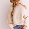 Feels Like Fall Distressed Sweater Iced Latte Image - 1