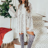 Best In Show Snake Print Babydoll Dress In Stone Image - 1