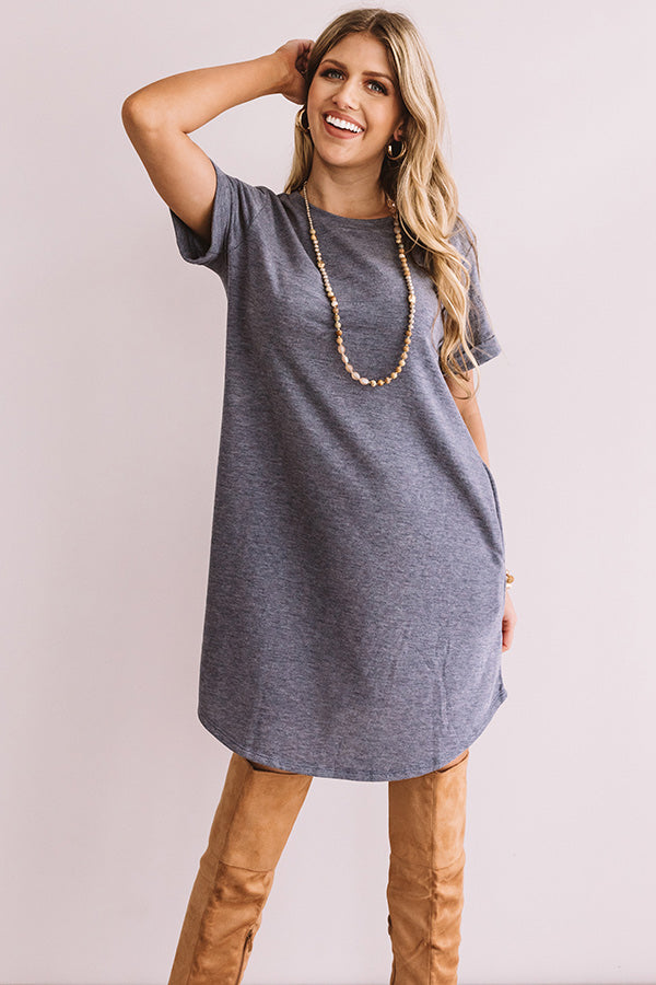 New Adventure T-Shirt Dress In Blue Image - 1