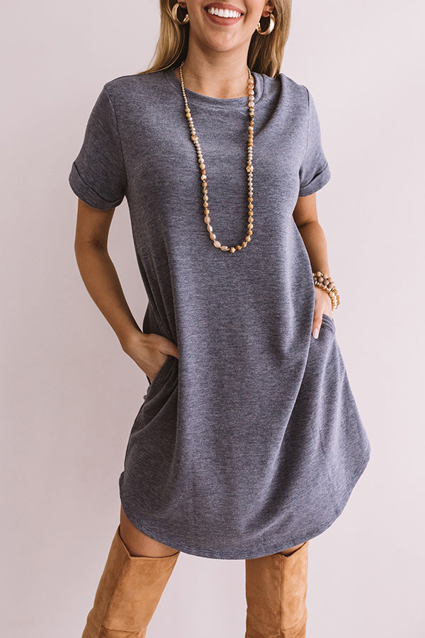 New Adventure T-Shirt Dress In Blue Image - 5
