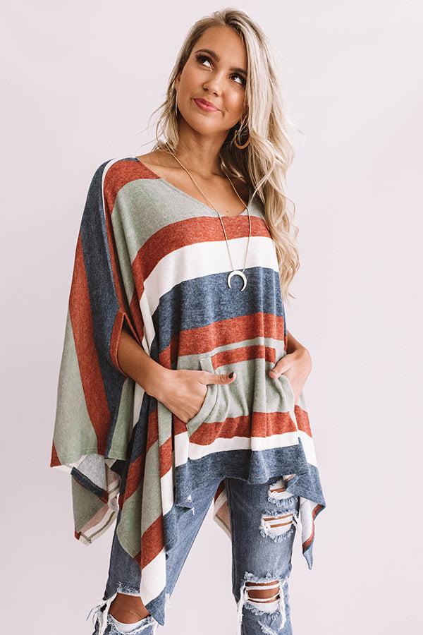 Prosecco On Park Ave Poncho In Sage Image - 1