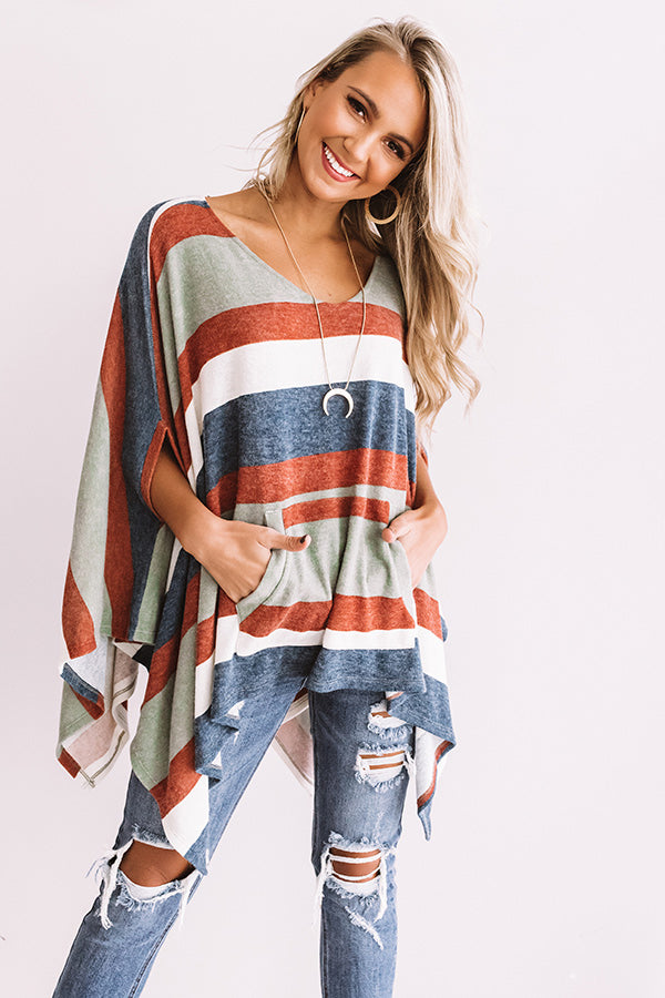 Prosecco On Park Ave Poncho In Sage Image - 2