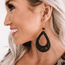 Romantic Reflections Beaded Earrings in Black Image - 1