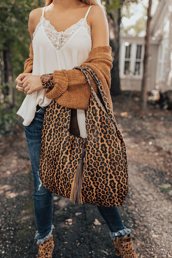 Serious Showstopper Leopard Tote in Golden Honey