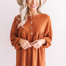 Travel The World Waffle Knit Top In Rust Image - 1