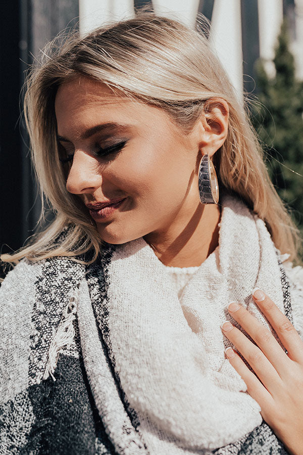 Happy In Hollywood Hoop Earrings In Black