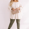 Travel The World Waffle Knit Top In Birch Curves Image - 1