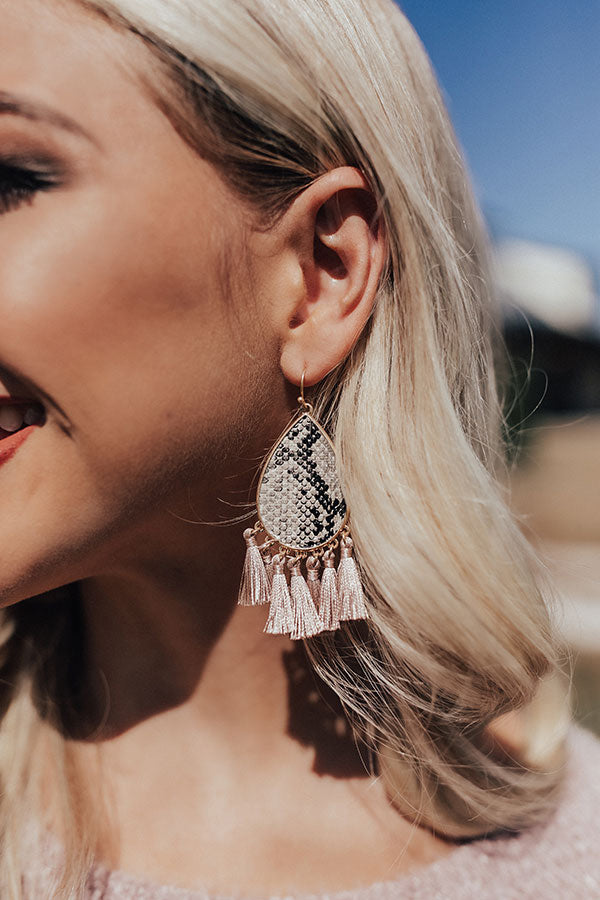 Private Suite Snake Print Earrings