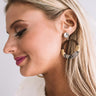 Front Row Views Snake Print Earrings In Brown Image - 1