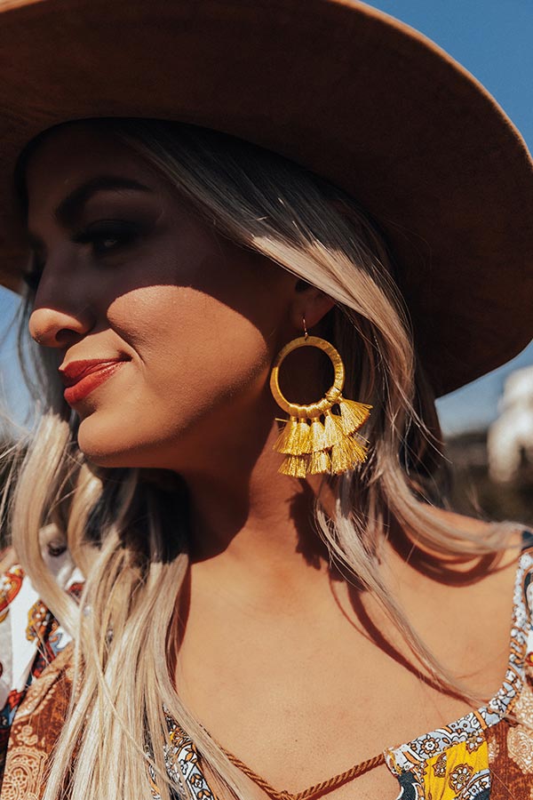 Meant For Margs Earrings In Marigold