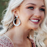 Front Row Views Snake Print Earrings In Grey Image - 1