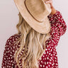 Adventure In The Alps Faux Suede Hat In Beige Image - 1