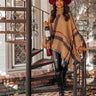 Bubbles And Bonfires Plaid Poncho Image - 1