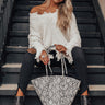 Times Square Kisses Snake Print Tote In Grey Image - 1
