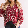 Major Craze Shift Top In Wine Curves Image - 1