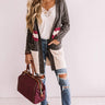 Merlot And Cuddles Chenille Cardigan In Charcoal Image - 1