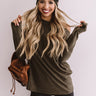 Weekend Wine Down Shift Top In Olive Image - 1
