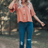 No Troubles Knit Top In Pumpkin Image - 1