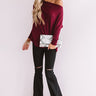 Weekend Wine Down Shift Top In Wine Image - 1