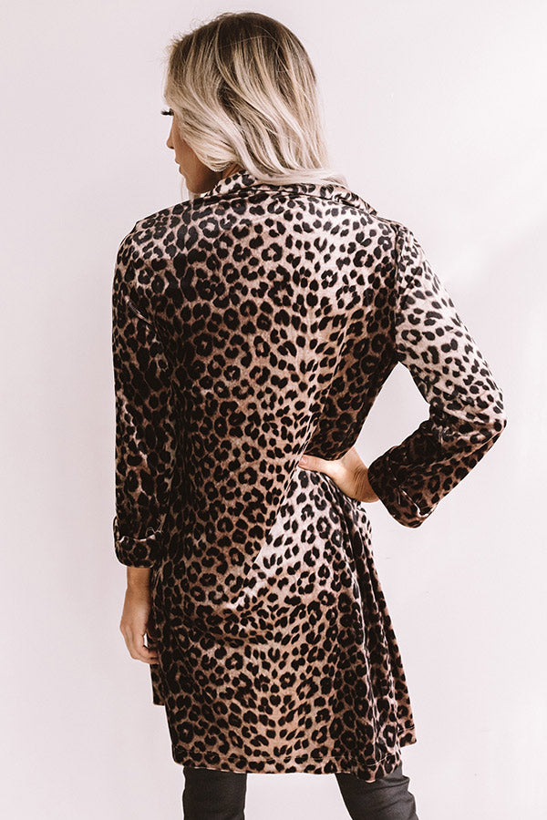 Chic On Speed Dial Velvet Leopard Cardigan Image - 5