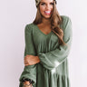 Skip To The Beat Babydoll Top in Olive Image - 1