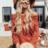 Cool Weather Crush Tunic Sweater in Rust Image - 1