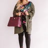 Weekend Out West Knit Cardigan In Olive Curves Image - 1