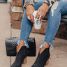 The Lyle Perforated Bootie In Black Image - 1