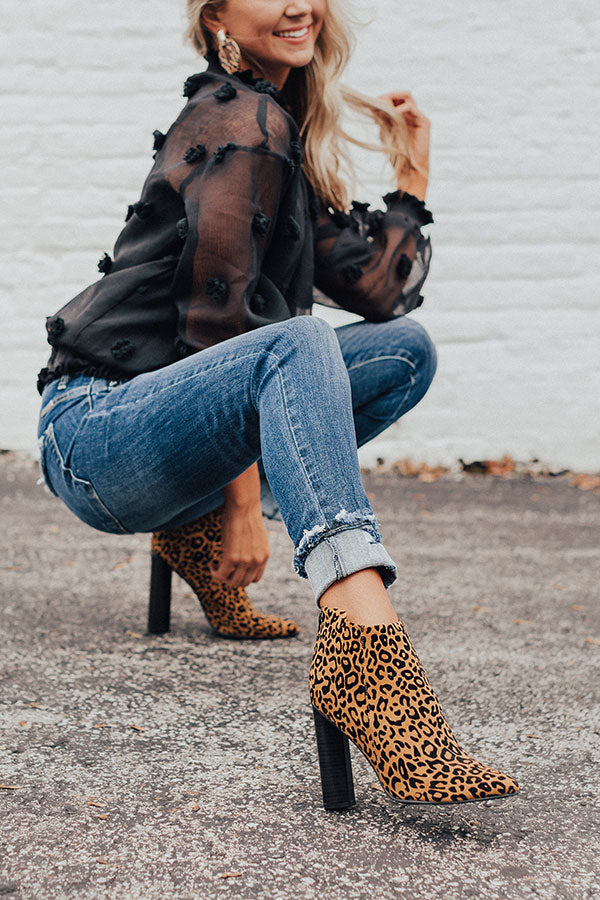 The Kendra Ankle Bootie In Leopard Image - 2