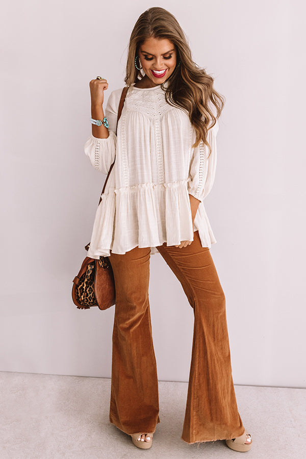 Chai And Kisses Shift Top in Cream Image - 1