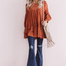 Chai And Kisses Shift Top in Rust Image - 1