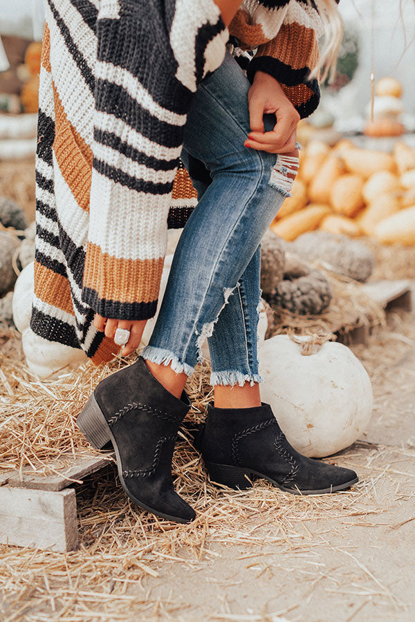 The Brenna Faux Suede Bootie In Black Image - 1
