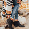 The Brenna Faux Suede Bootie In Black Image - 1