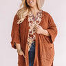Weekend Out West Knit Cardigan In Rust Curves Image - 1