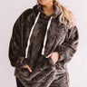Simply Burr-fection Teddy Hoodie in Charcoal Curves Image - 1