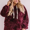 Simply Burr-fection Teddy Hoodie in Windsor Wine Curves Image - 1